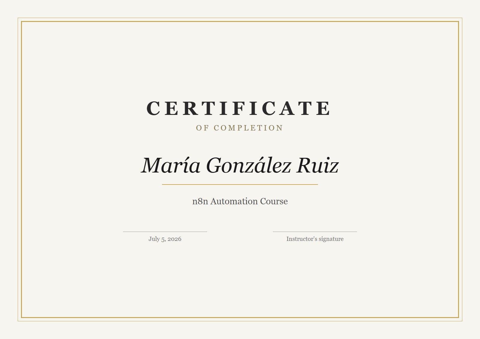 Certificate template
